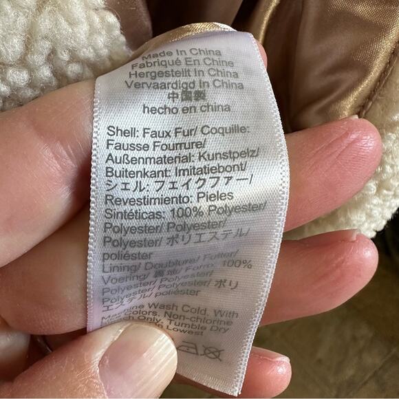 J. Crew women’s faux fur jacket size 24 cream - Picture 8 of 10